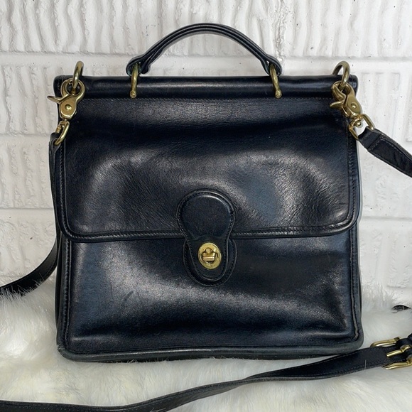 Coach Bags Vintage Coach Black Leather Messenger Bag Poshmark